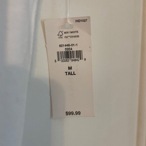 Banana Republic Factory Notch Neck White Maxi dress in TALL MEDIUM - Picture 4 of 5